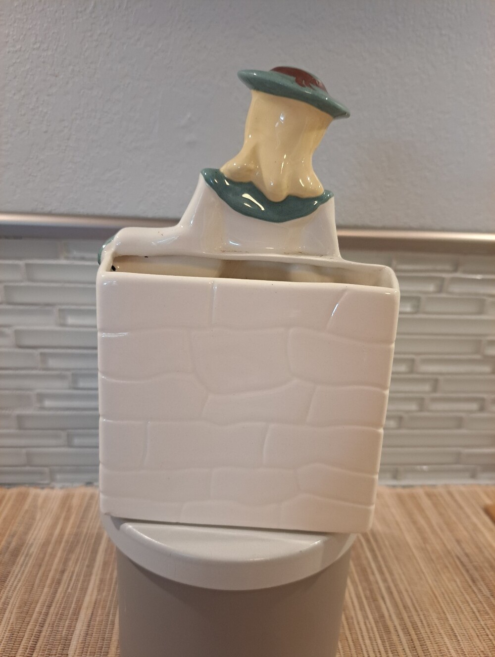 Vtg 1940's Florence Ceramics Pasadena California Lady Figurine Planter Vase - Picture 3 of 7